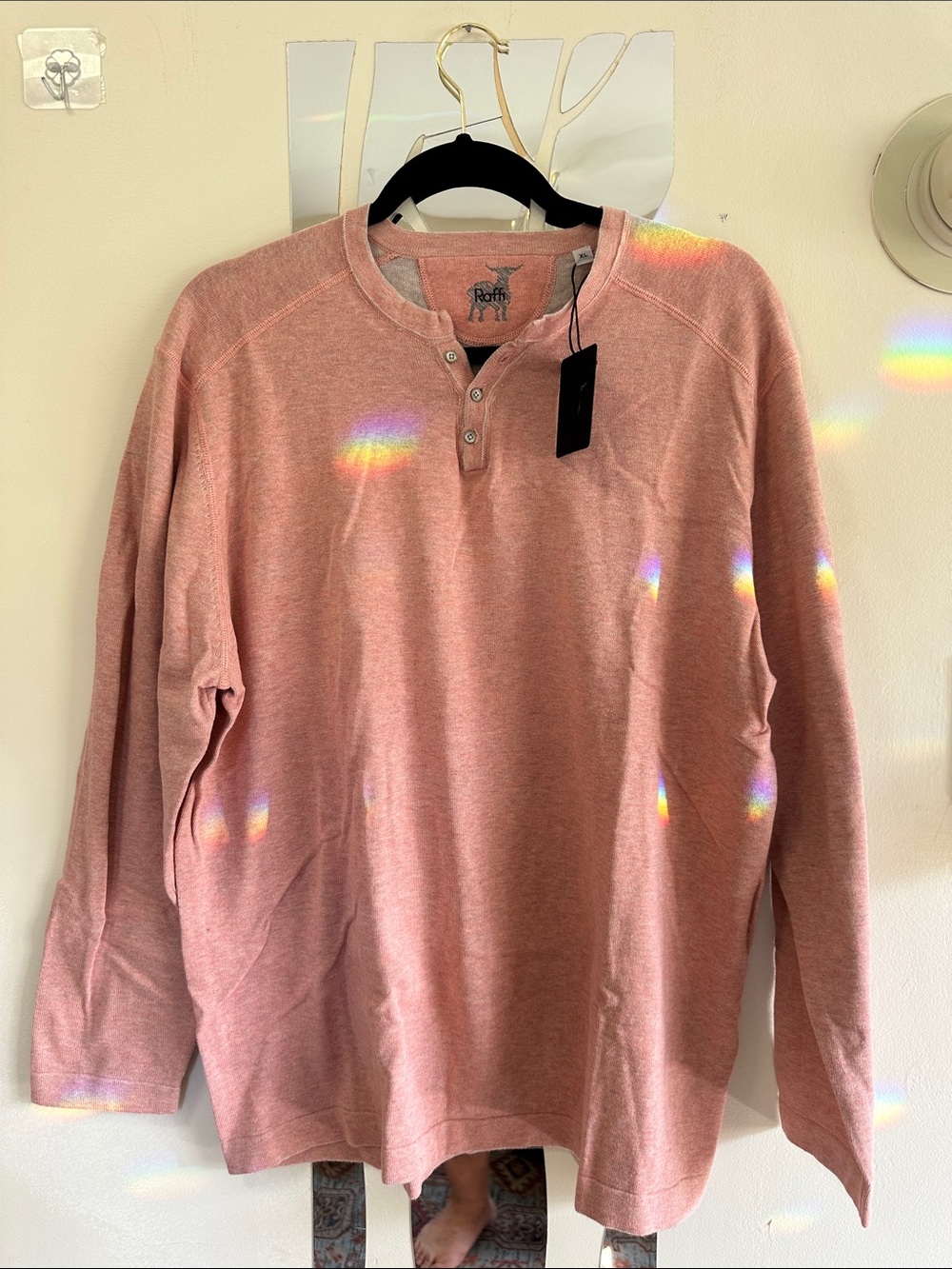 Raffi Dusty Rose Long-Sleeve Henley